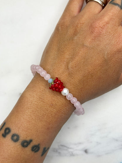 Raspberry Fruit Loops Bracelet