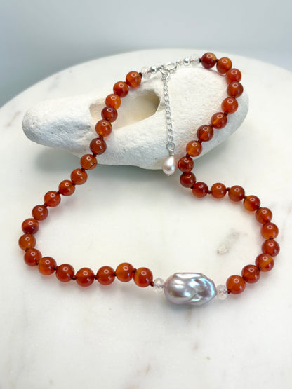 Baroque Embrace Rose Necklace
