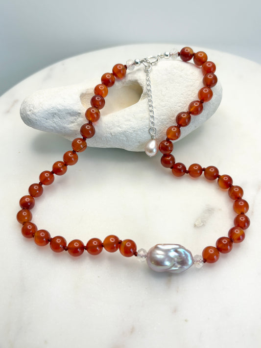 Baroque Embrace Rose Necklace