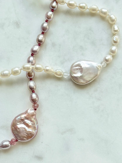 Pearly Baroque Embrace Ivory Necklace