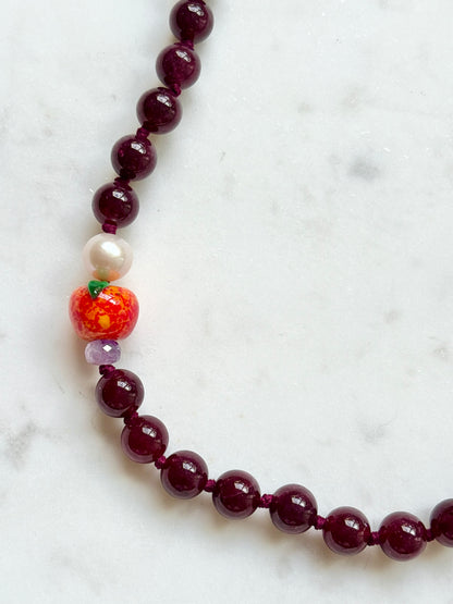 Nectarine Fruit Loops Necklace