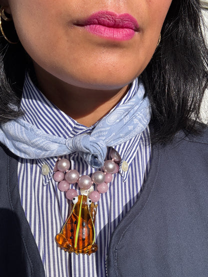 Gemstone Hopper Petal Necklace