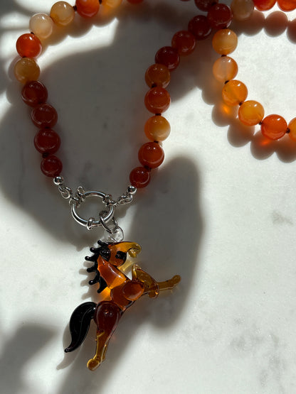 Carnelian O’Clock Necklace