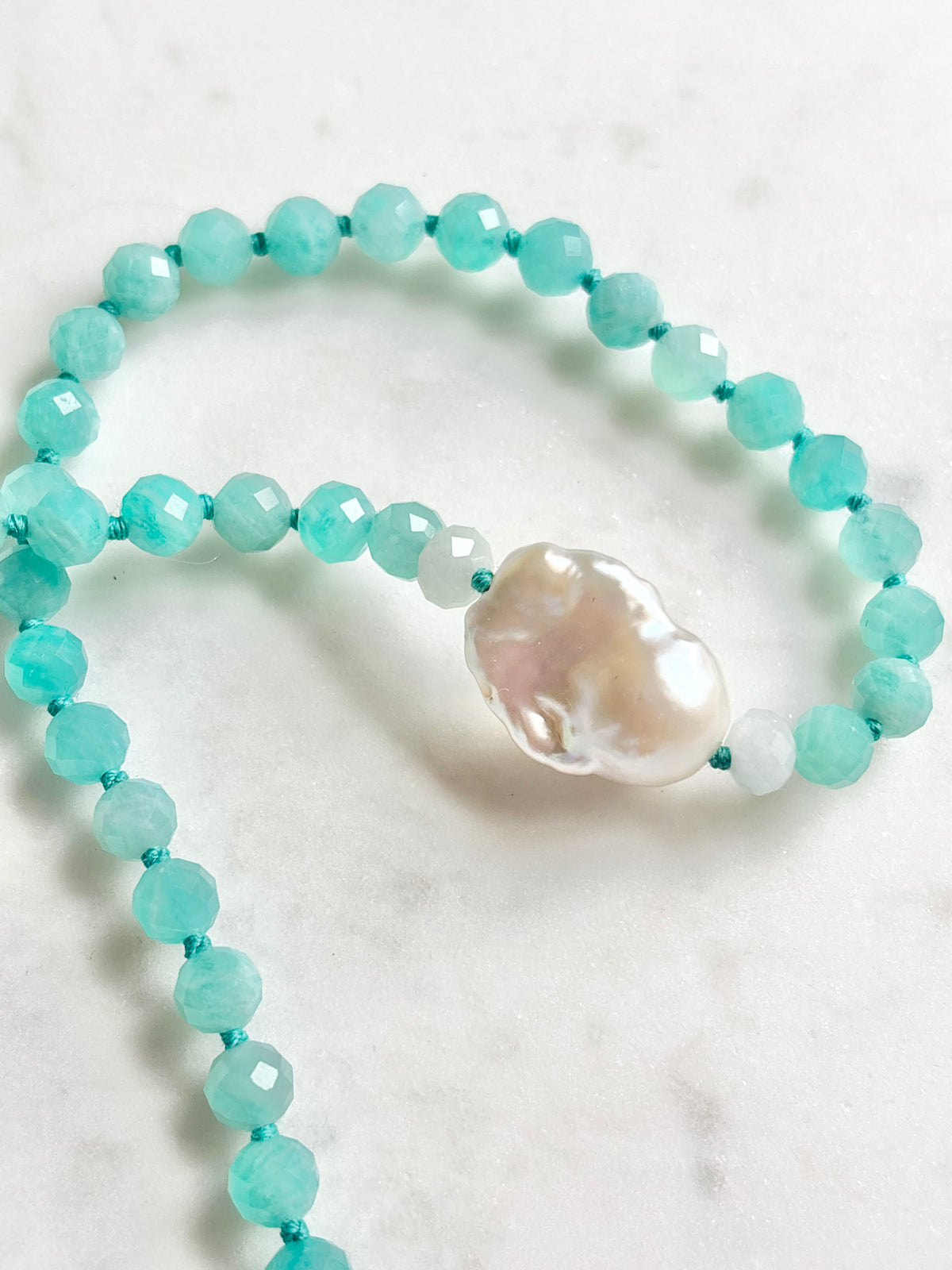 Facets Embrace Amazonite Necklace - Limited