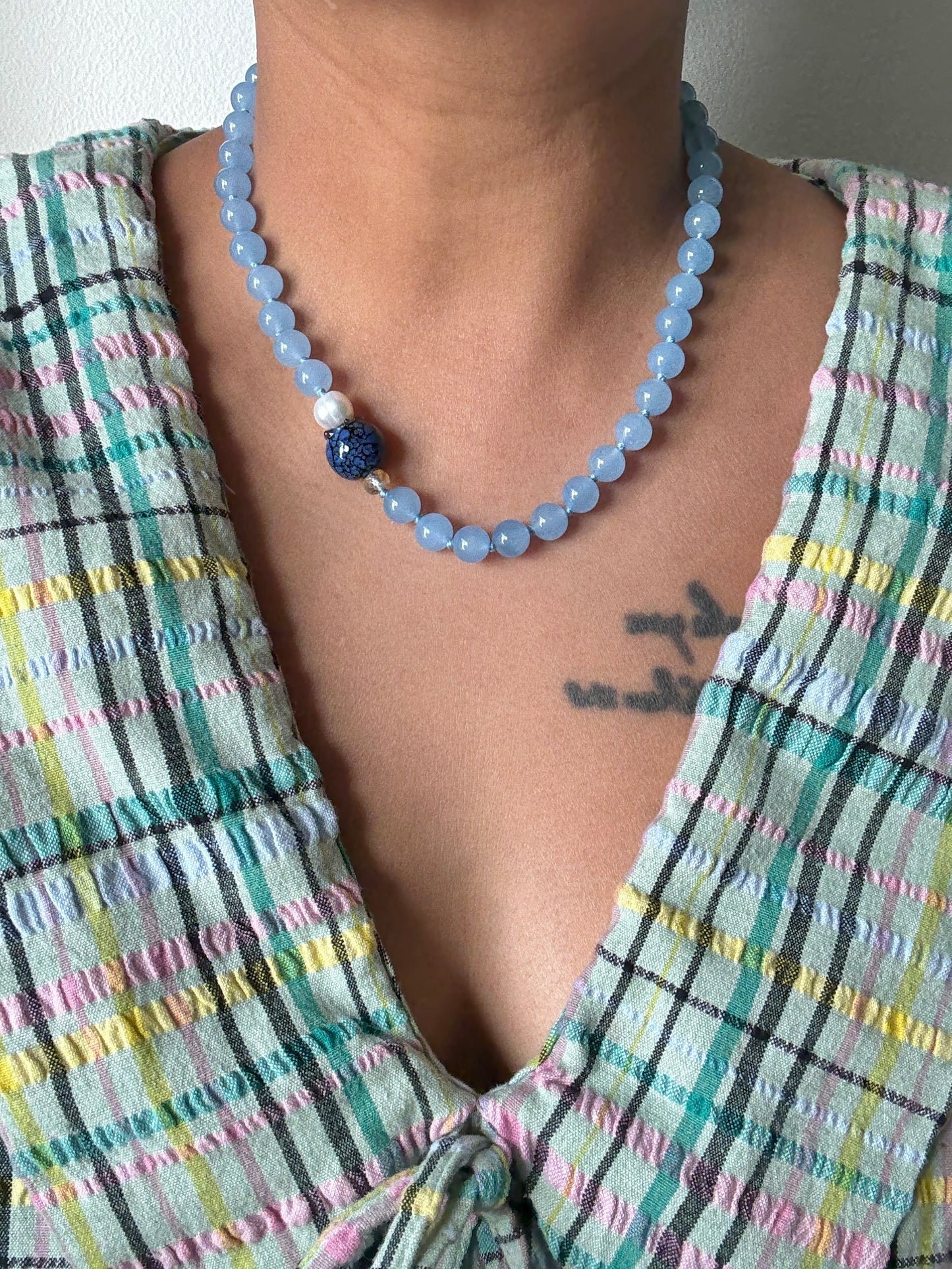Blueberry Fruit Loops Necklace