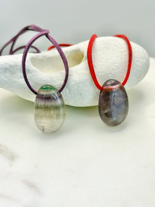 Fluorite Pebble Pendant