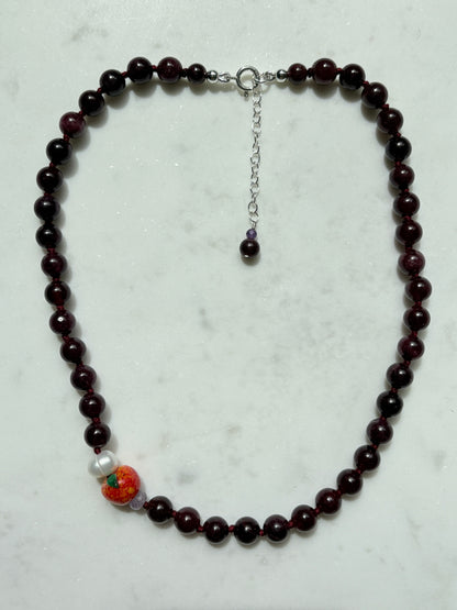 Nectarine Fruit Loops Necklace