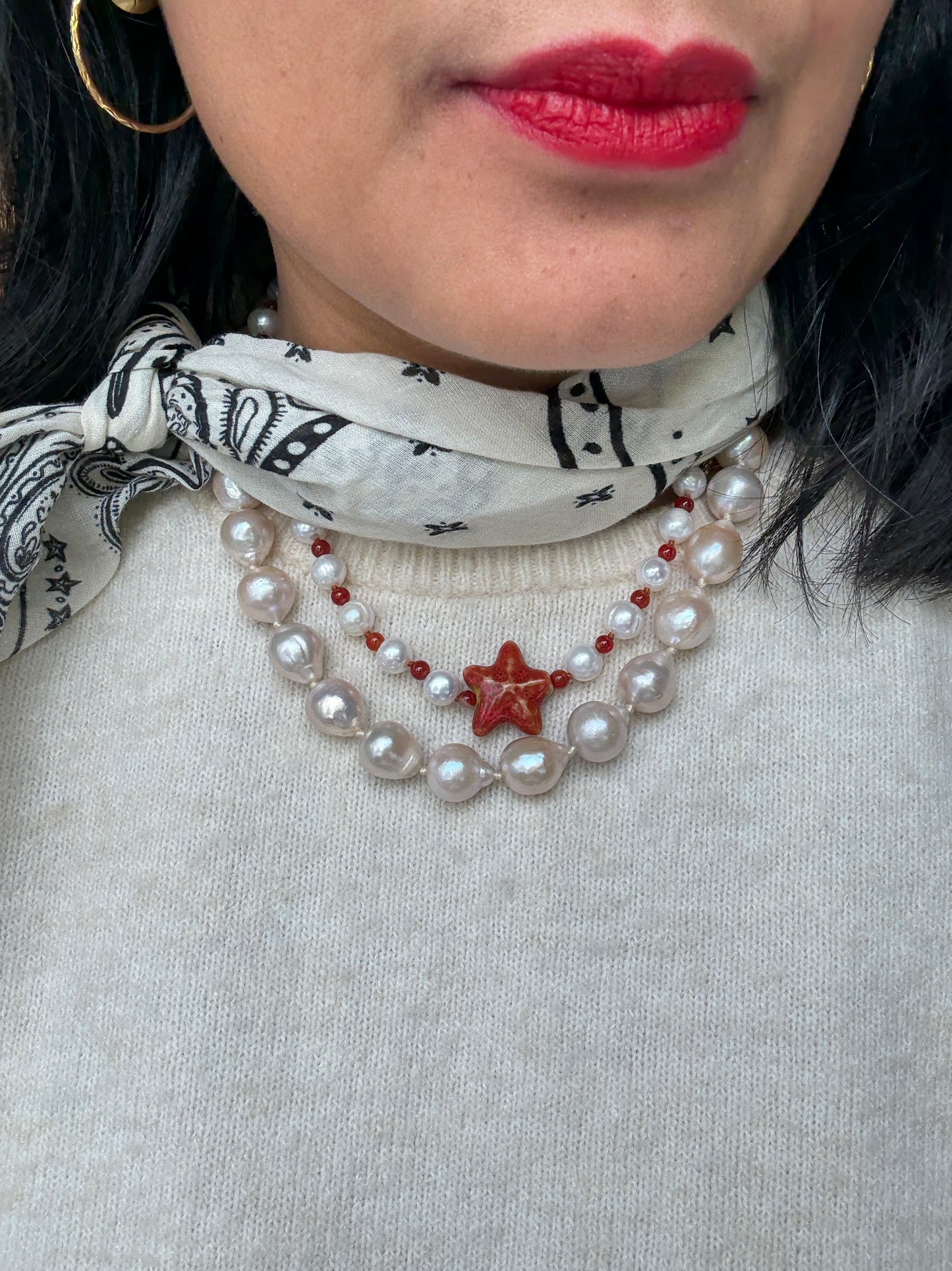 Pearly Star Necklace