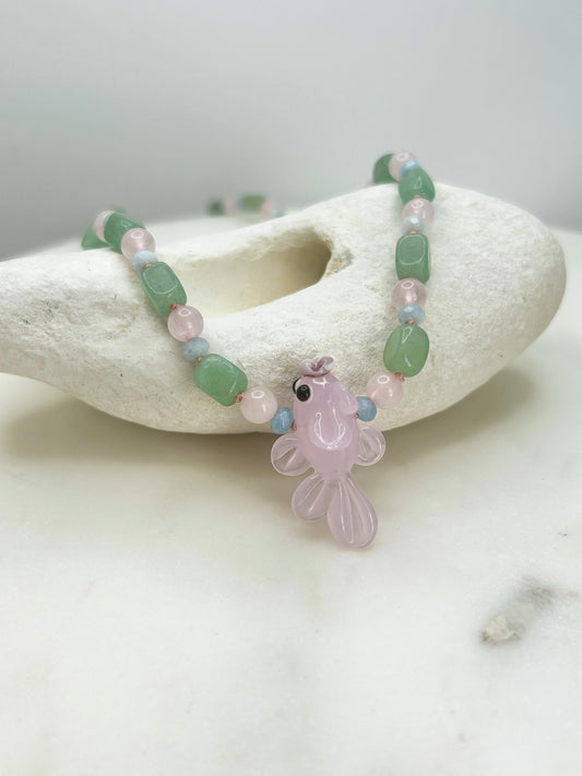 Pastel Splash & Dash Sunset Necklace