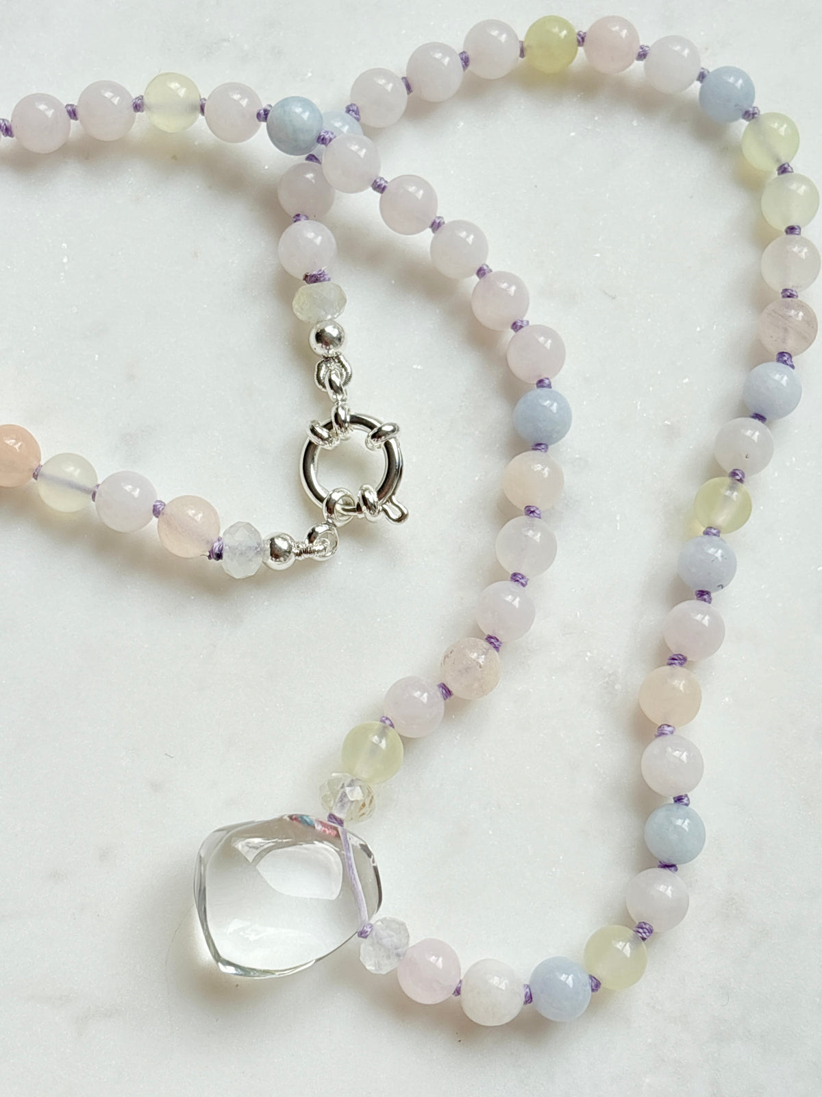 Dew Droplet Morganite Necklace - Limited