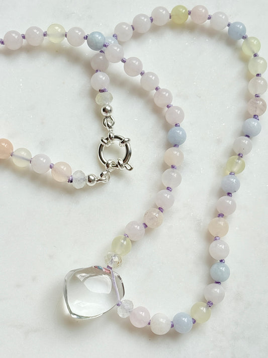 Dew Droplet Morganite Necklace - Limited