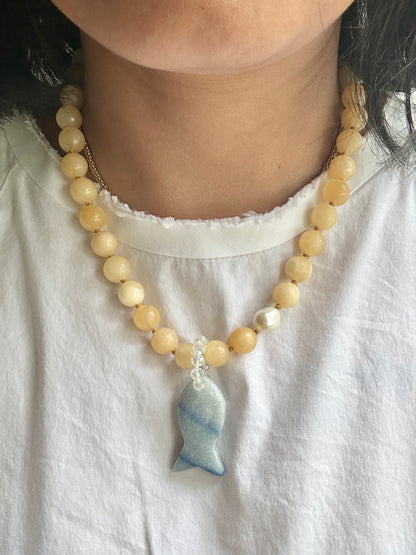 Calcite O’Clock Necklace