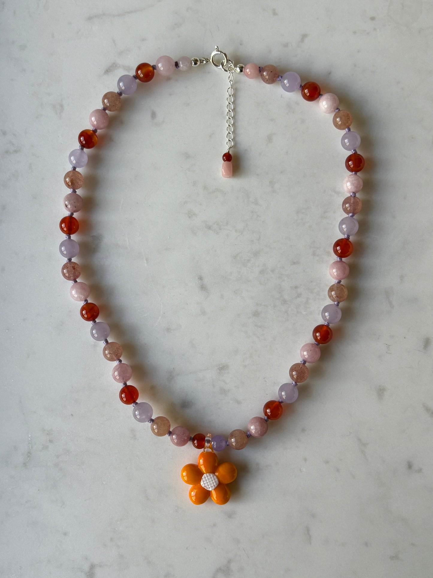 Flower Power Parade Lavender Necklace