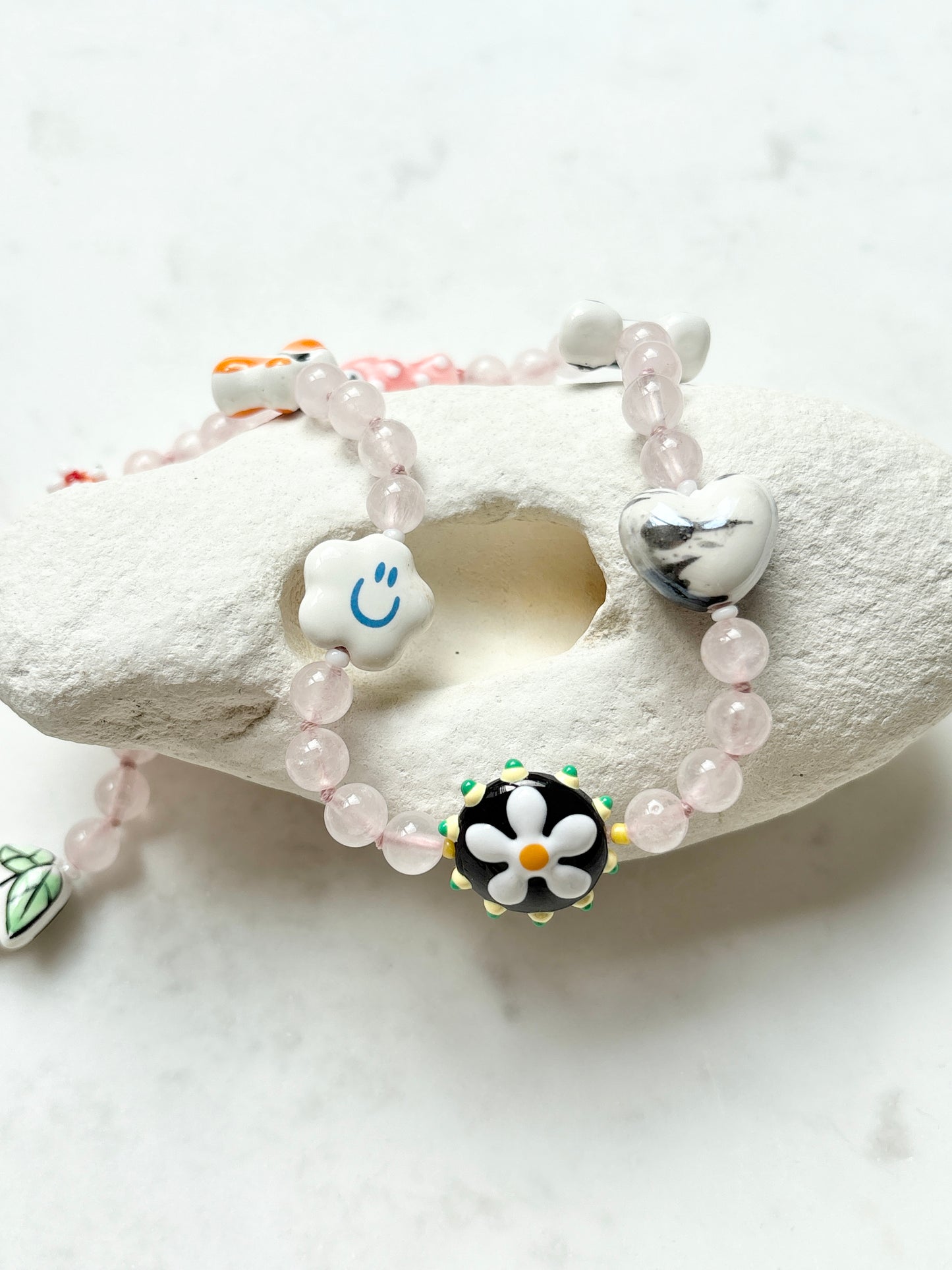 NEW Pinky Good Vibes Gem Necklace