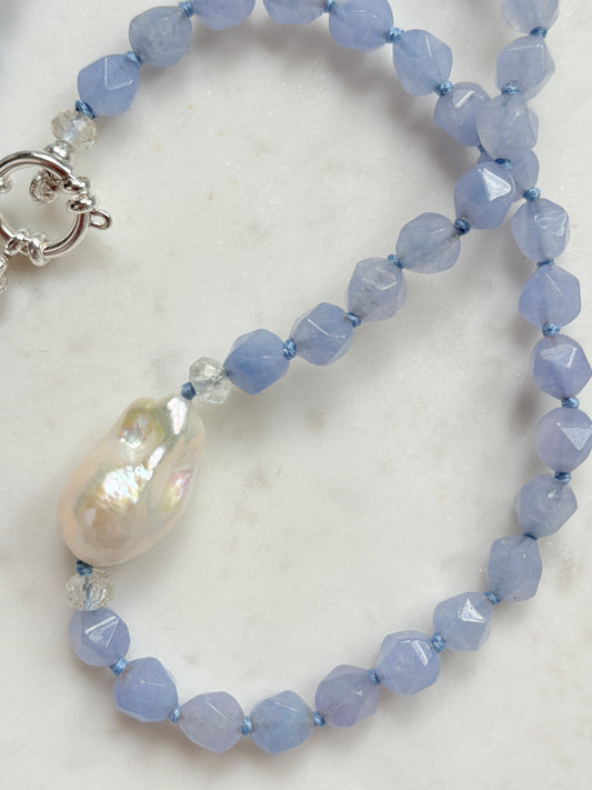 Star Cut Embrace Aqua Necklace - Limited