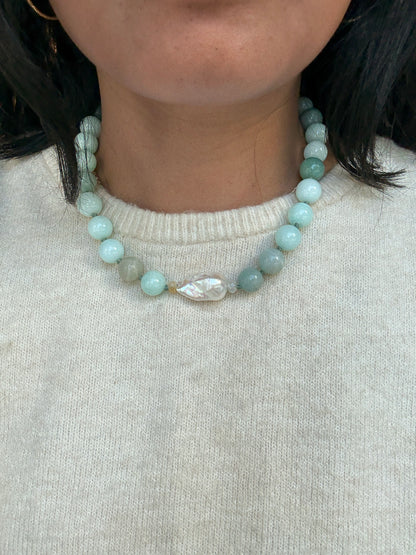 Baroque Embrace Deluxe White Necklace