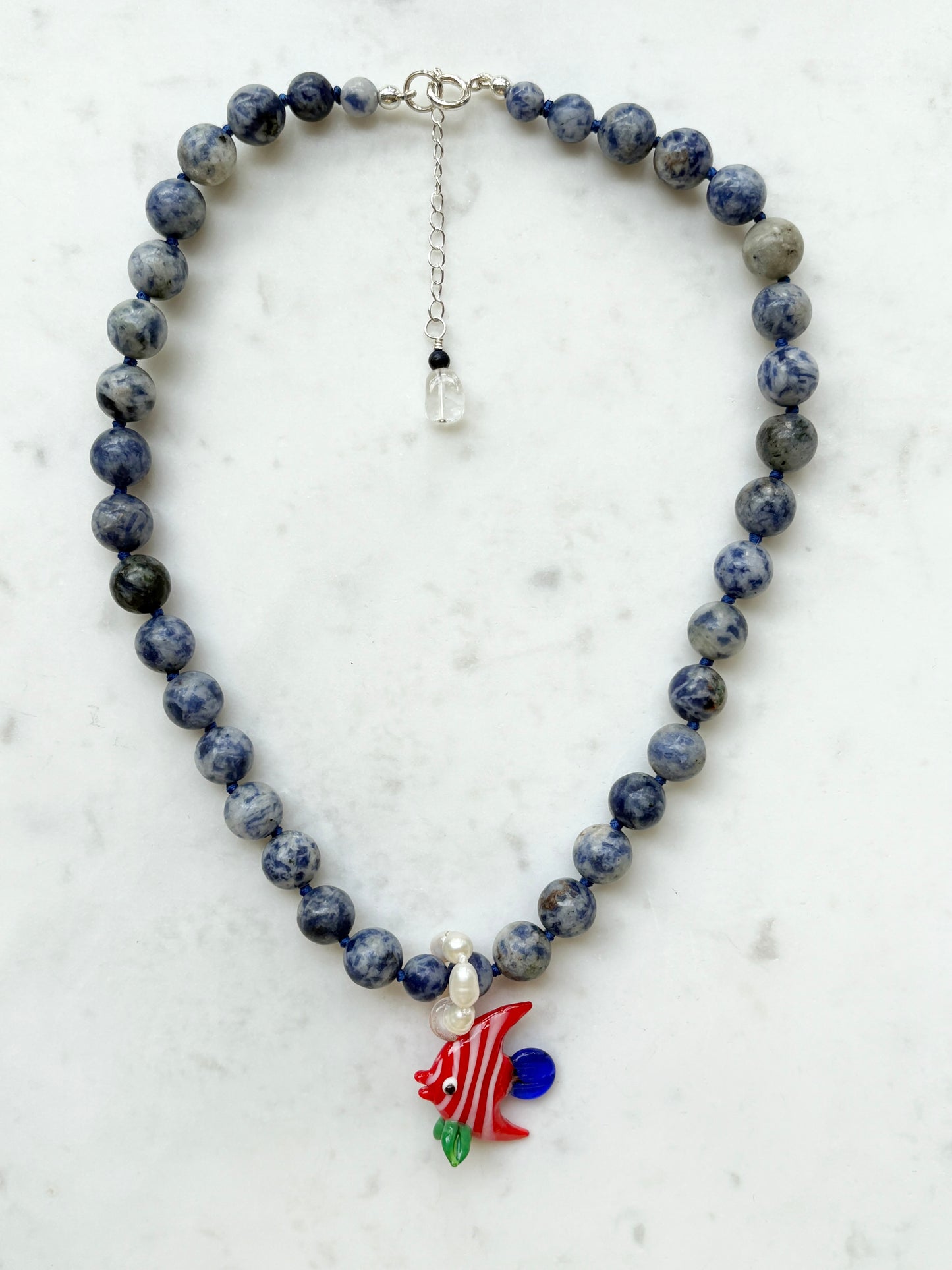 Blue Spot Mambo Necklace - One Of A Kind