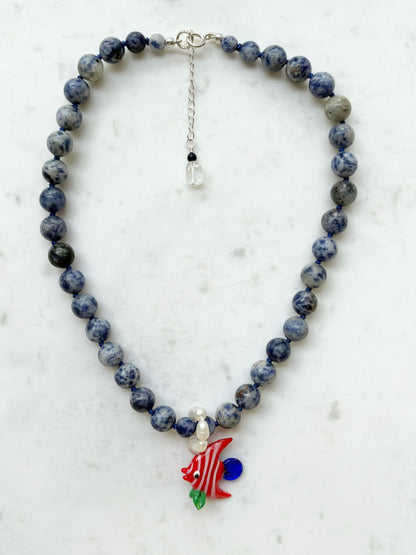 Blue Spot Mambo Necklace - One Of A Kind