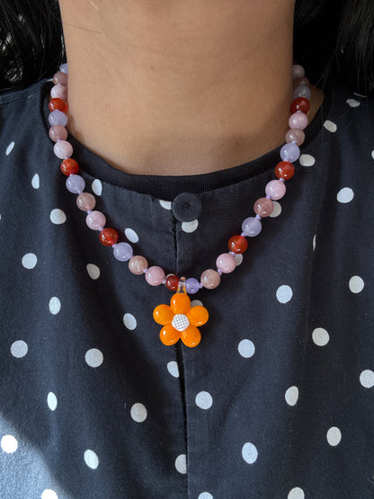 Flower Power Parade Lavender Necklace