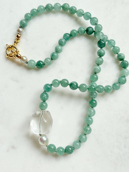 Pebble Pop Burmese Jade Necklace - Limited