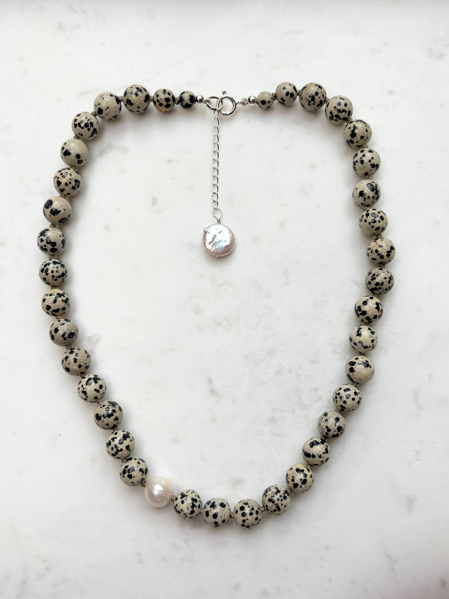 Dalmatian Jasper O’Clock Necklace