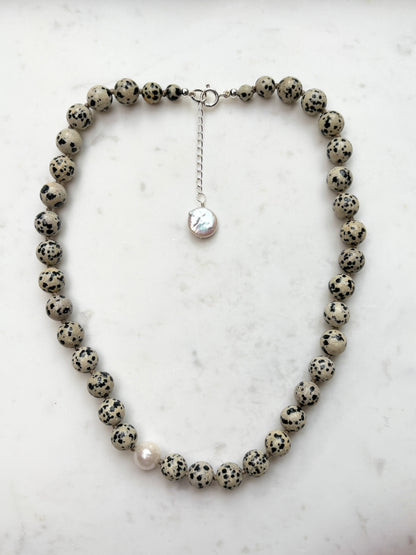 Dalmatian Jasper O’Clock Necklace