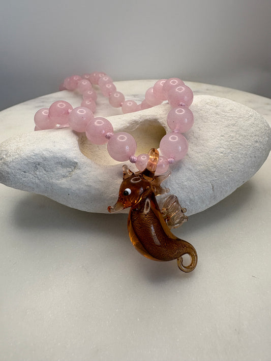 Sassy Sea Stead Rose Necklace