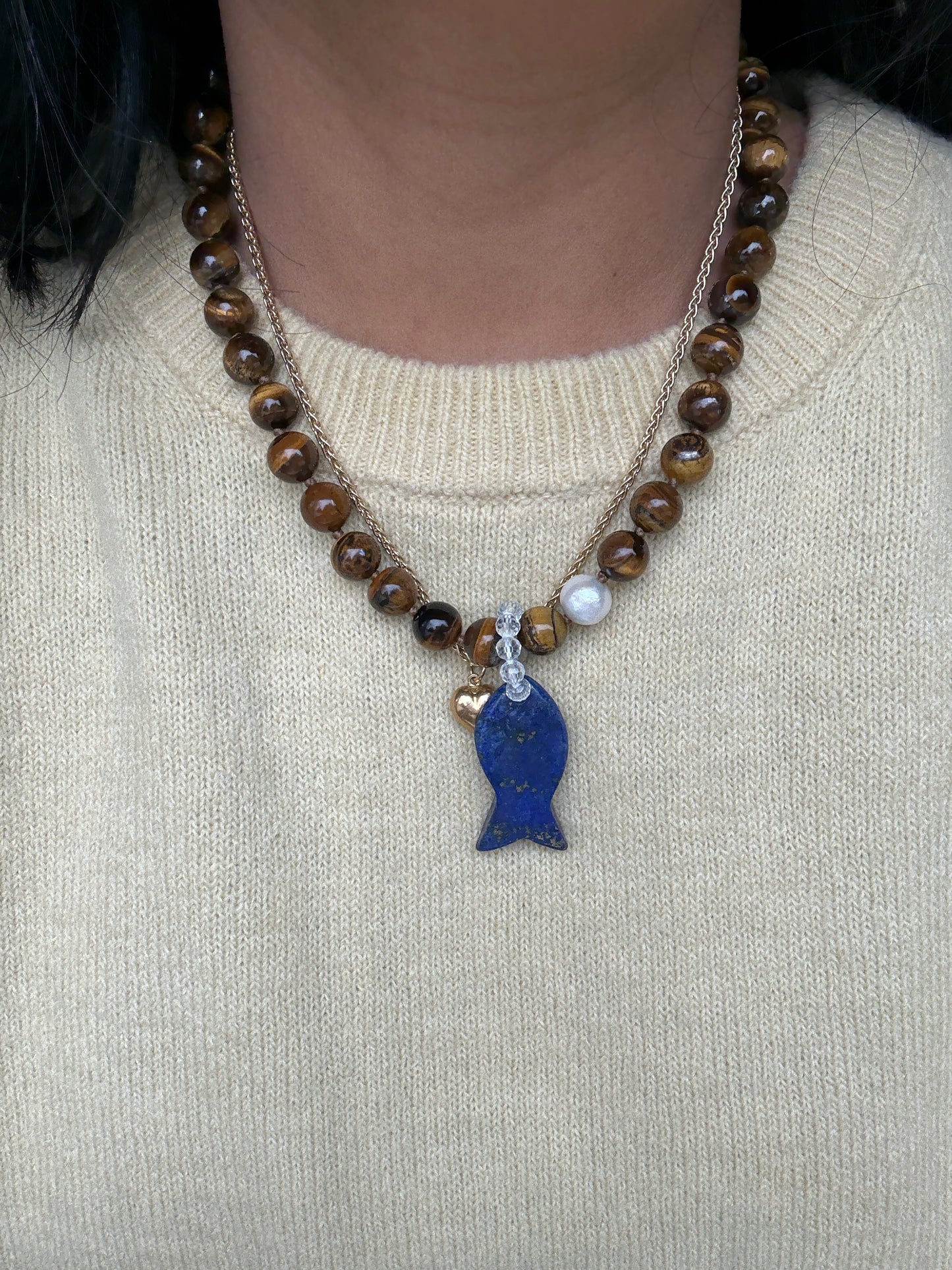 Tiger's Eye O’Clock Necklace