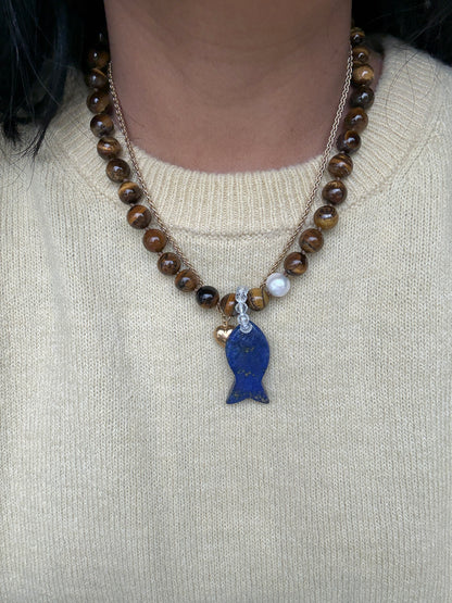 Tiger's Eye O’Clock Necklace