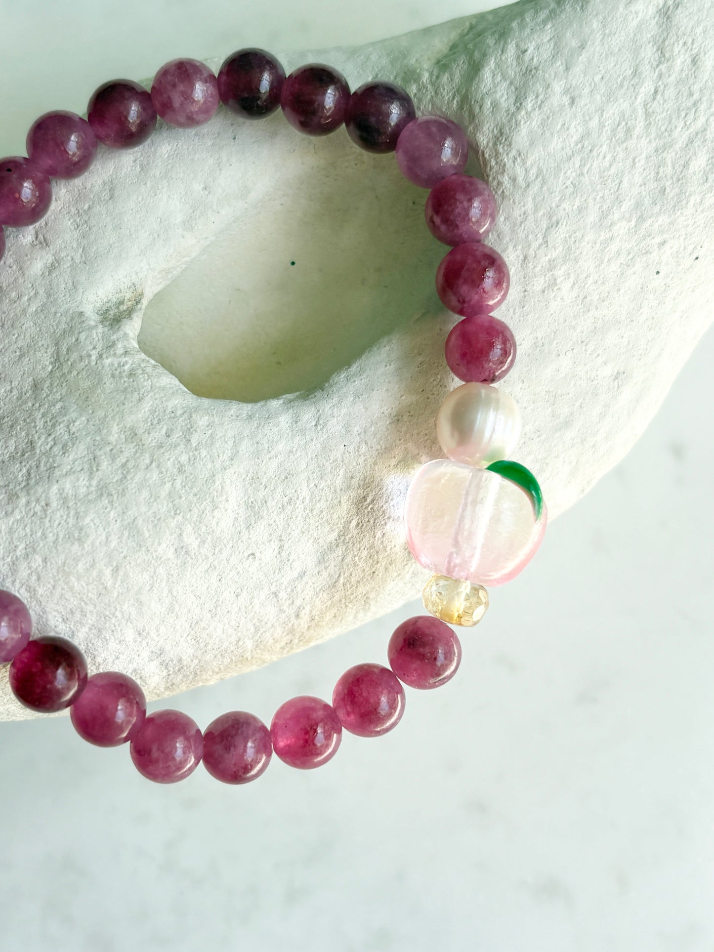 Peach Fruit Loops Bracelet