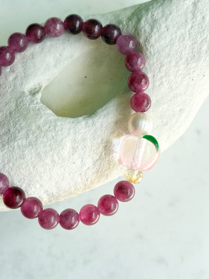 Peach Fruit Loops Bracelet