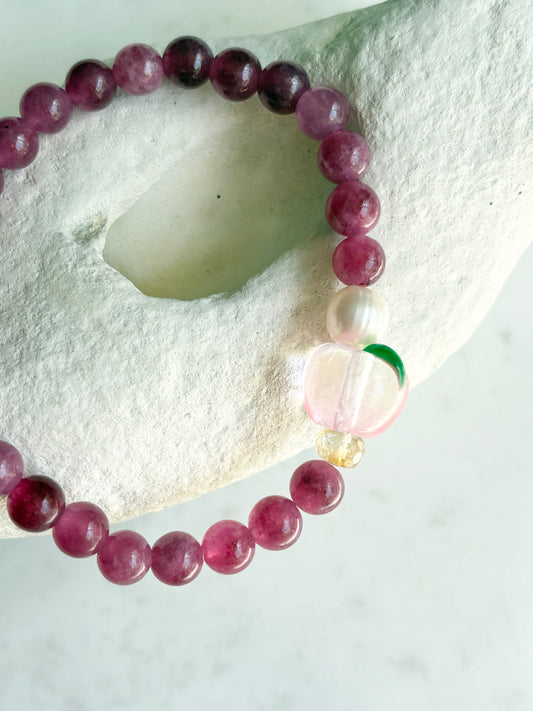 Peach Fruit Loops Bracelet