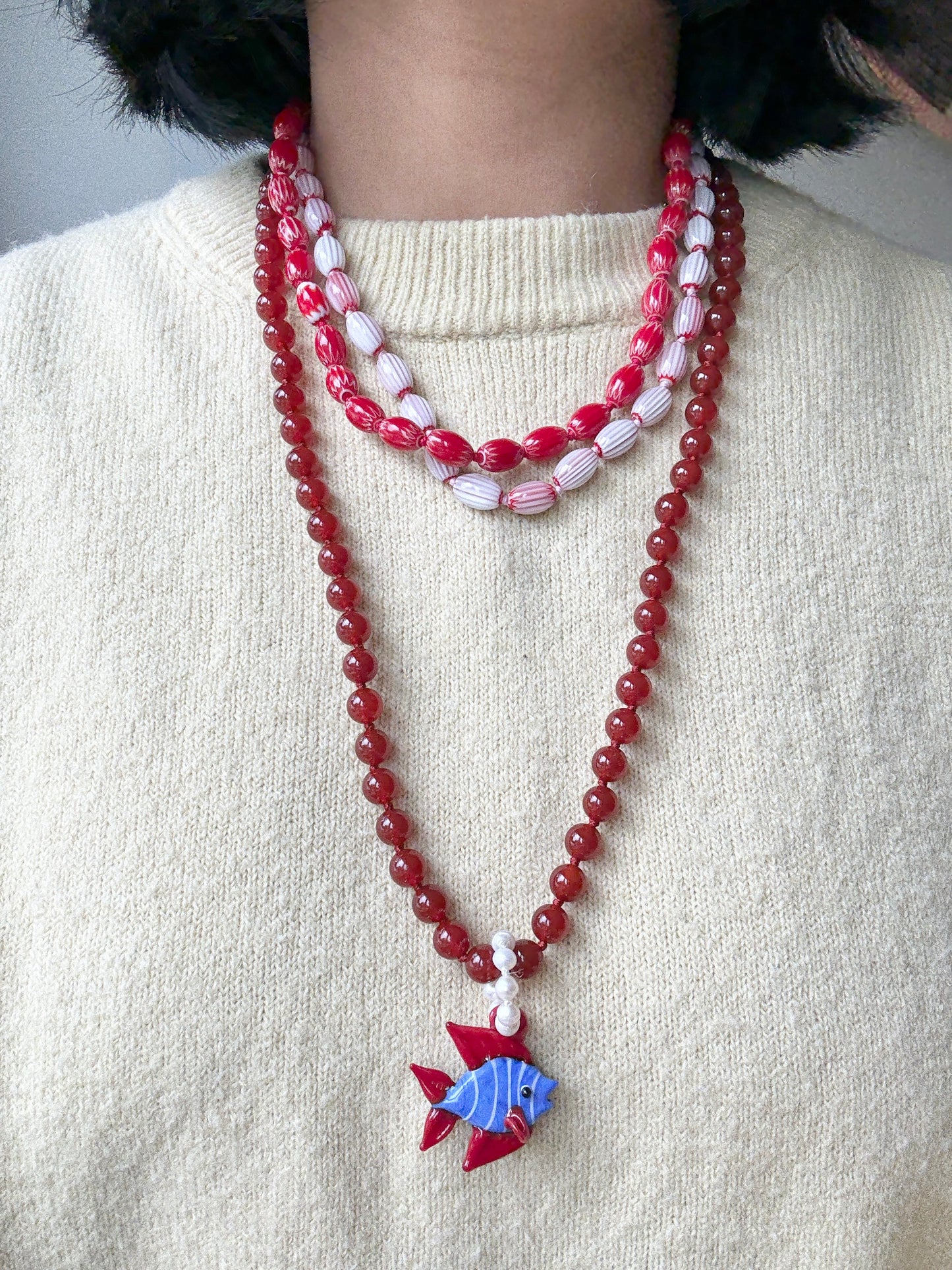 Long Cinnamon Bold Necklace - Limited