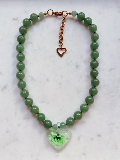 Heart In Bloom Meadow Necklace - One Of A Kind