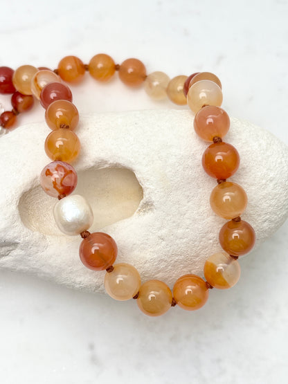 Carnelian O’Clock Necklace