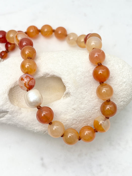 Carnelian O’Clock Necklace