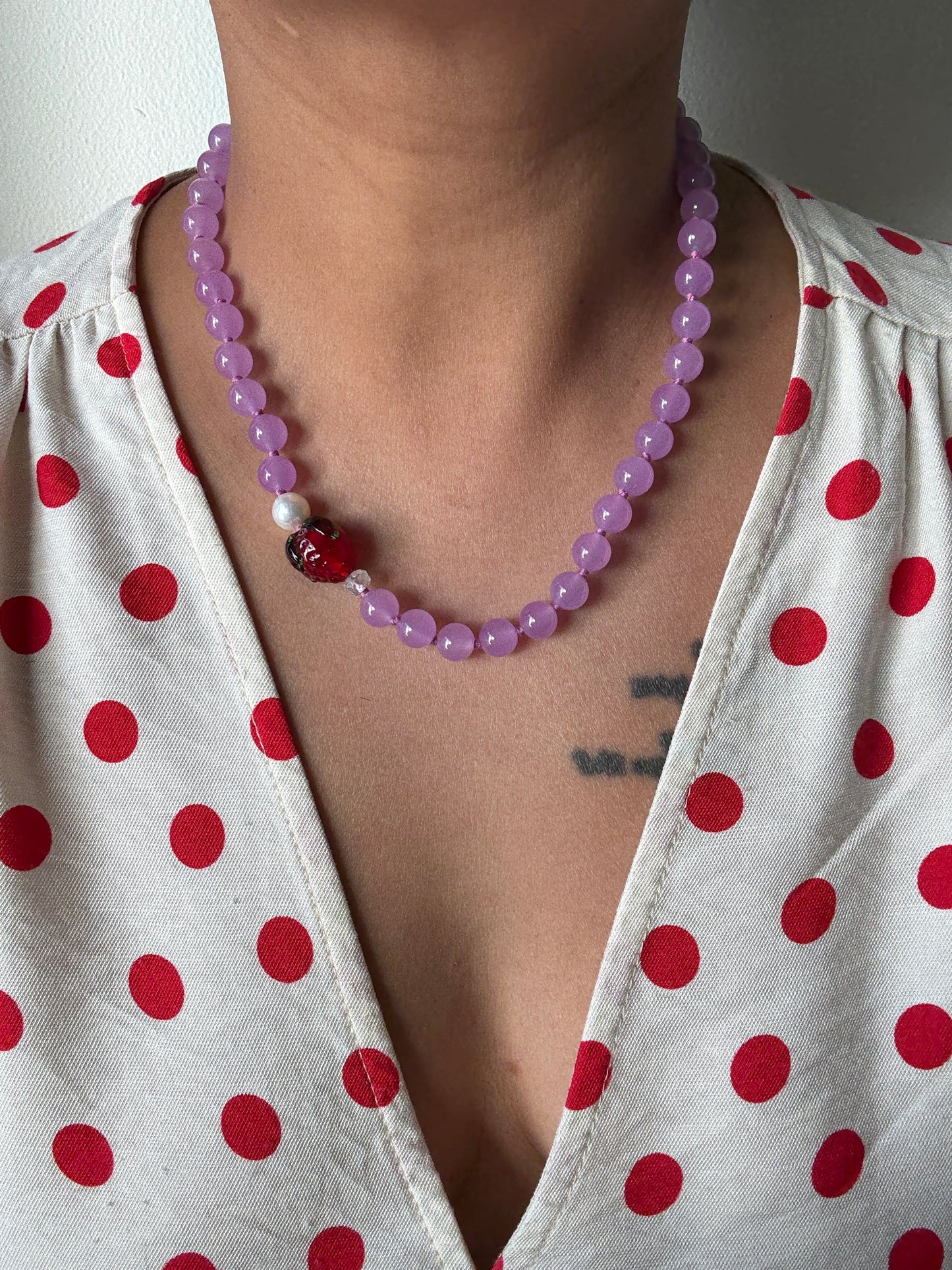 Strawberry Fruit Loops Necklace