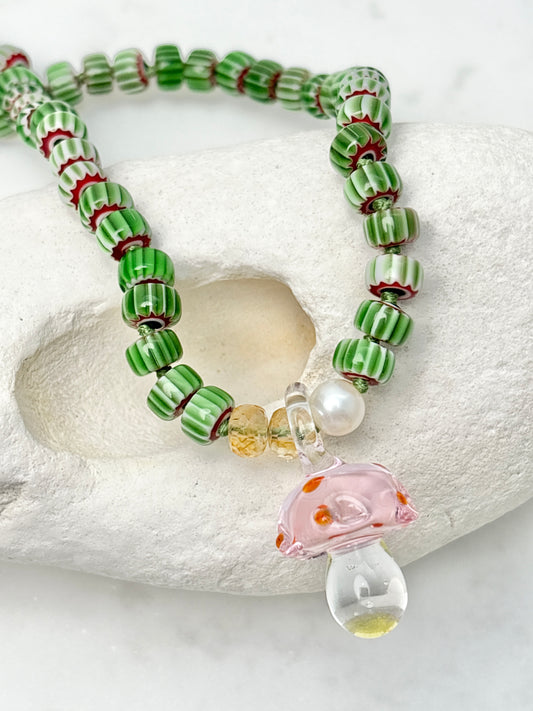 NEW Shroom Bloom Leaf Necklace