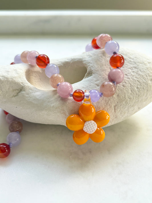 Flower Power Parade Lavender Necklace
