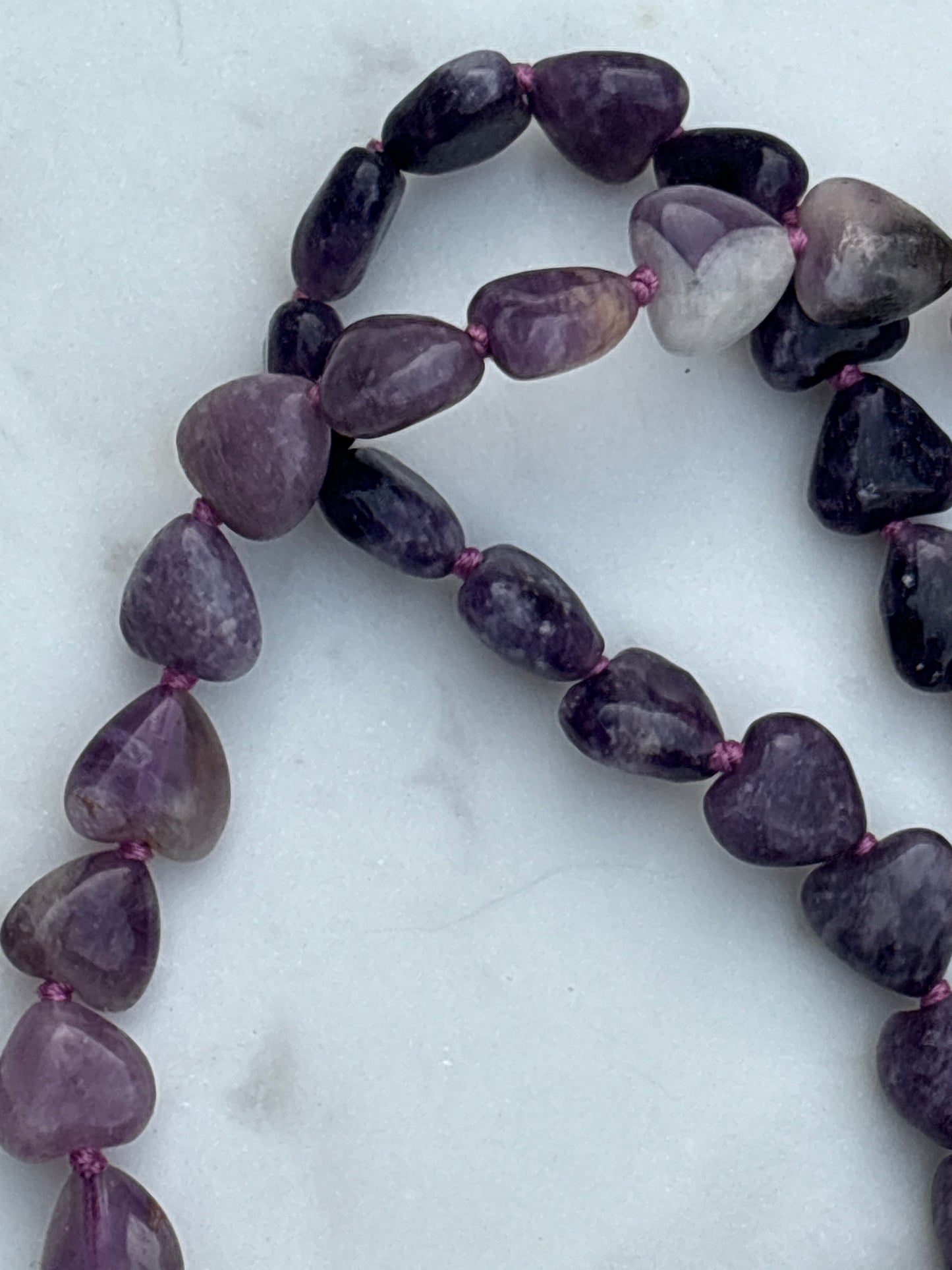 Violet Heart Confetti Necklace - One Of A Kind