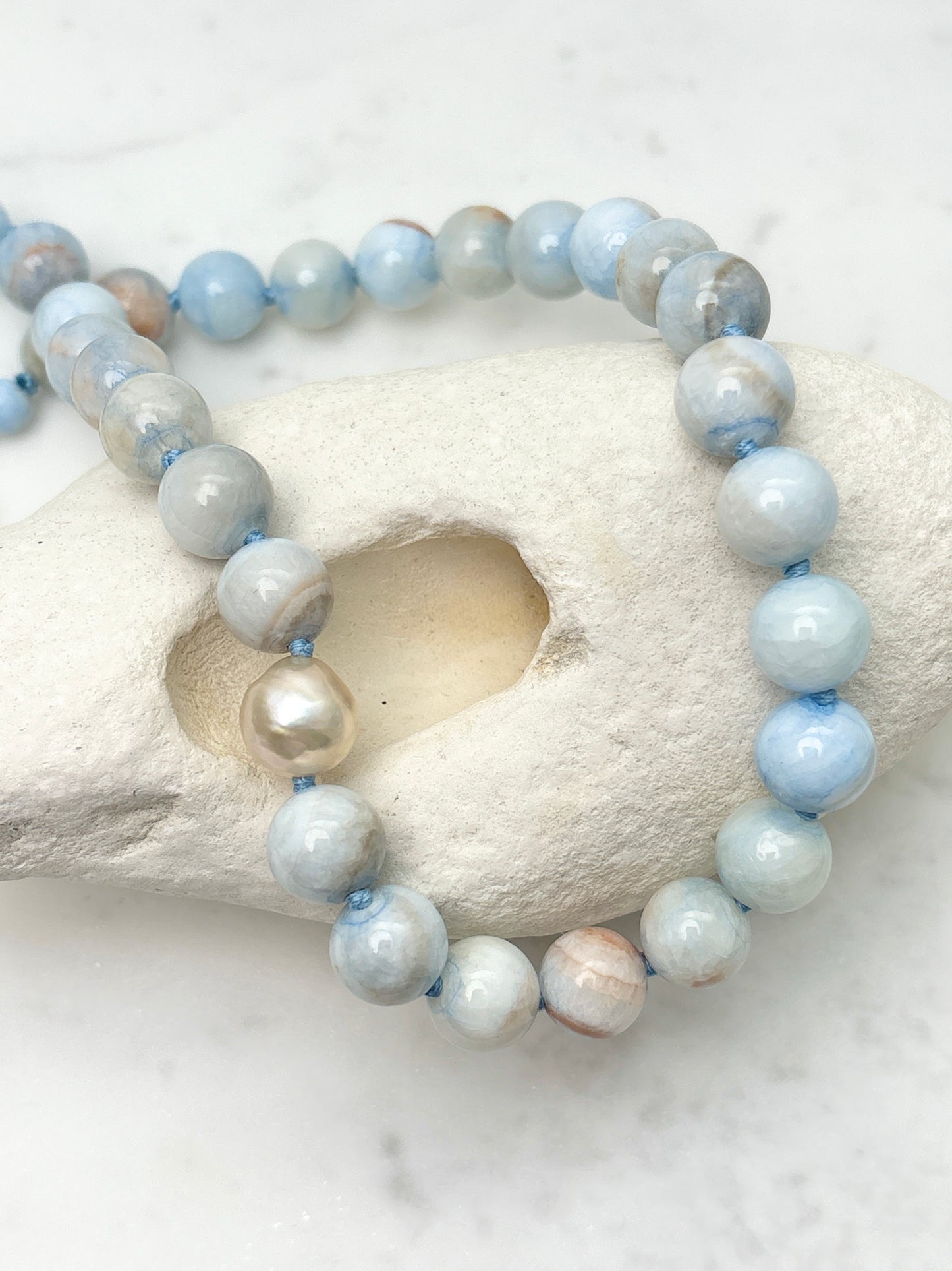 Persian Gulf Chalcedony O’Clock Necklace