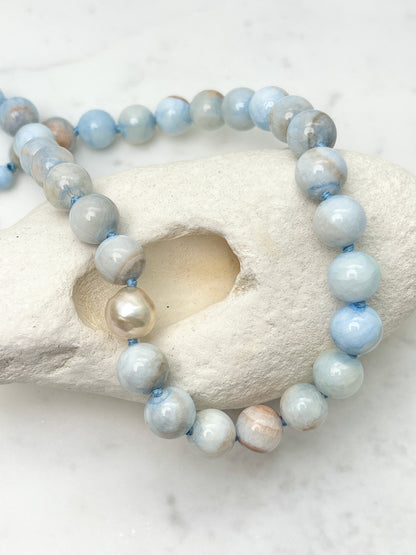 Persian Gulf Chalcedony O’Clock Necklace