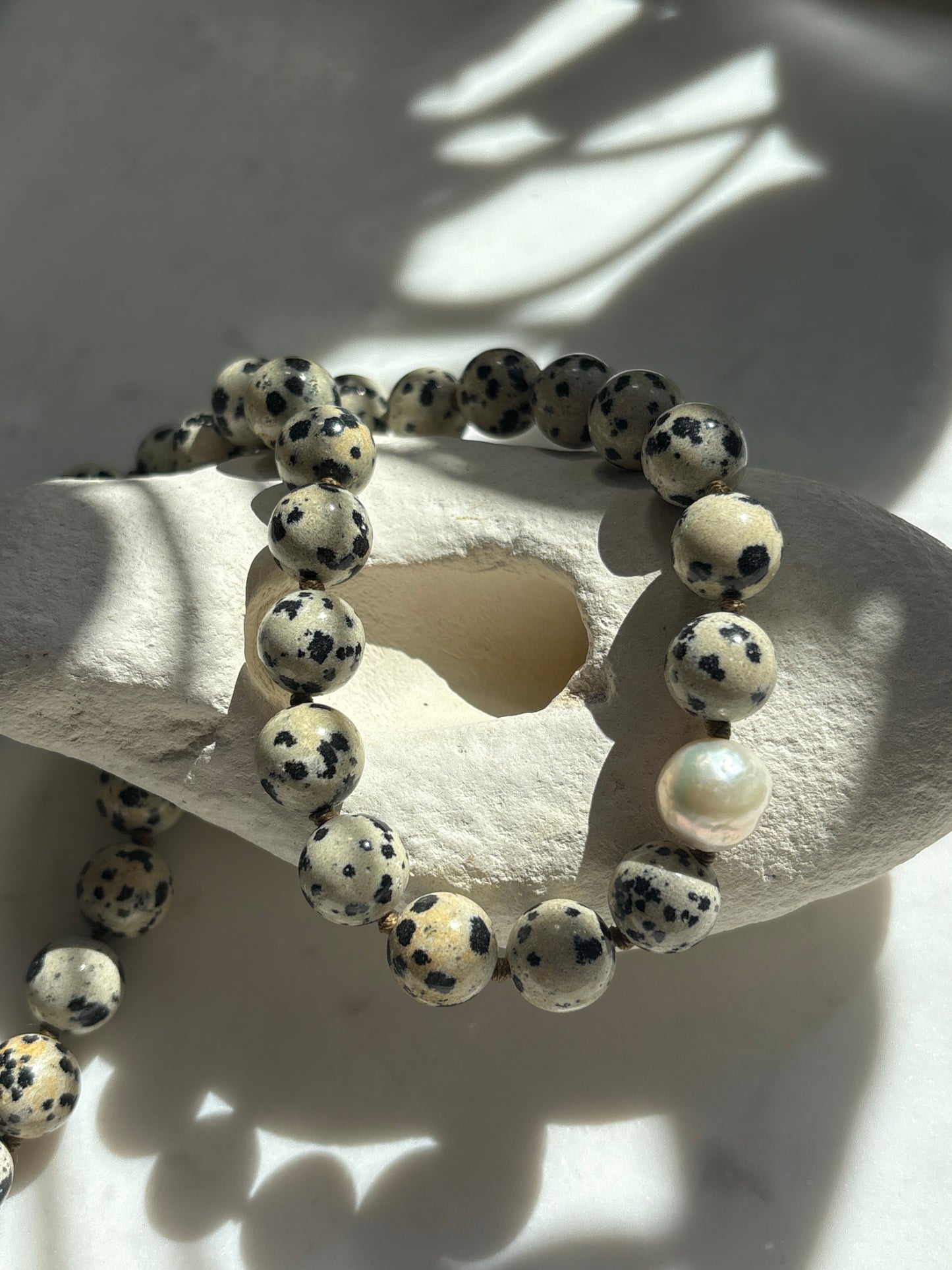 Dalmatian Jasper O’Clock Necklace