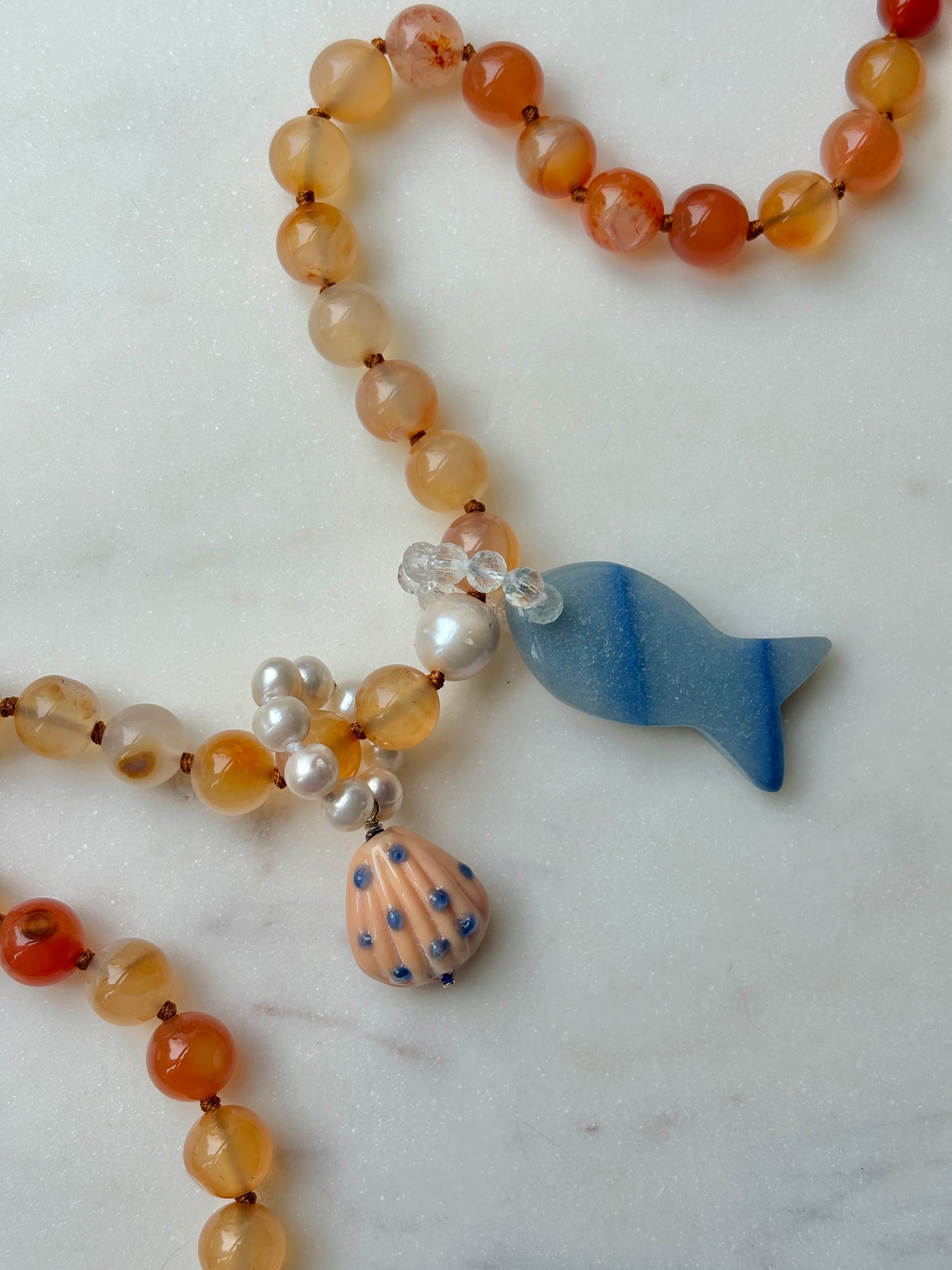 Red Agate O’Clock Necklace