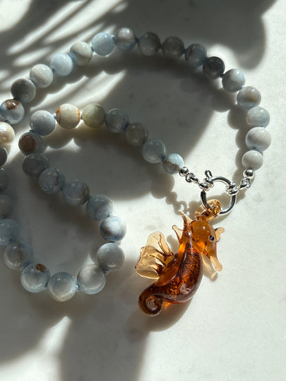 Persian Gulf Chalcedony O’Clock Necklace