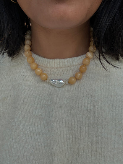 Baroque Embrace Deluxe White Necklace