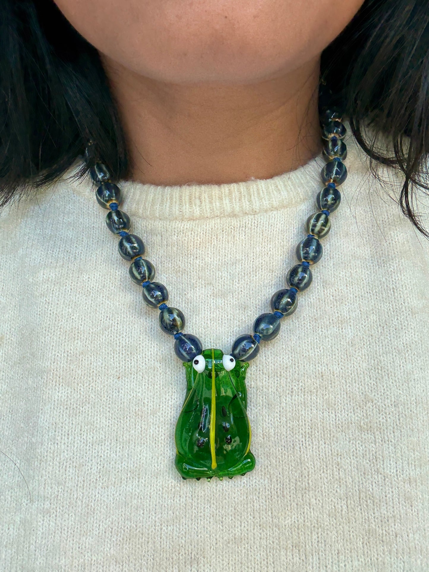 Whimsy Hopper Leaf Necklace