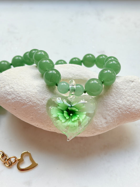Heart In Bloom Meadow Necklace - One Of A Kind