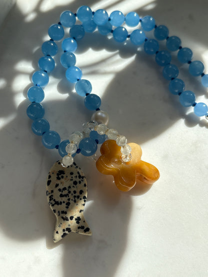 Aquamarine O’Clock Necklace