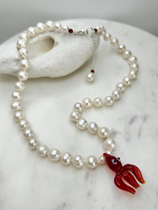 Madam Kraken Coral Necklace - One of a kind